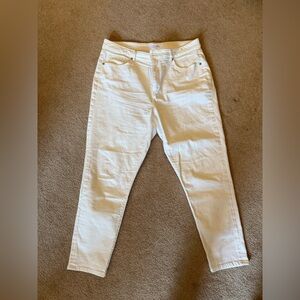 LOFT White Denim High-Rise Jeans